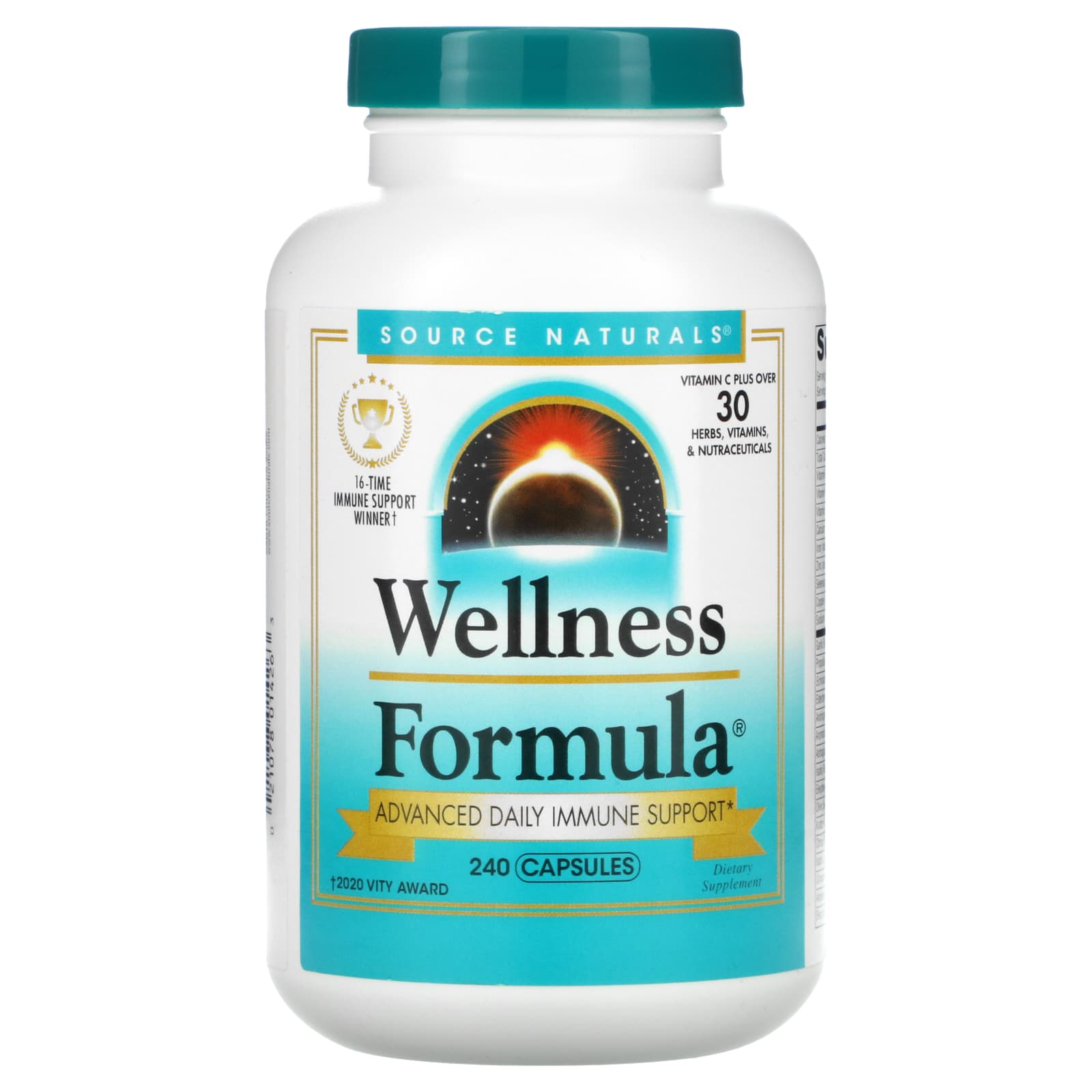 Source Naturals, Wellness Formula, 240 Capsules UPC 021078014263 | HiLife Vitamins